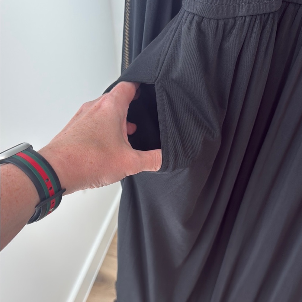 NWT Mesh Sleeve Black Maxi Dress - Picture 6 of 9